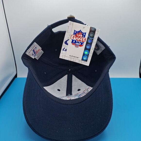 Logo Athletic Tennessee Titans Hat Cap Strapback Navy 100% Cotton NFL - Picture 7 of 8